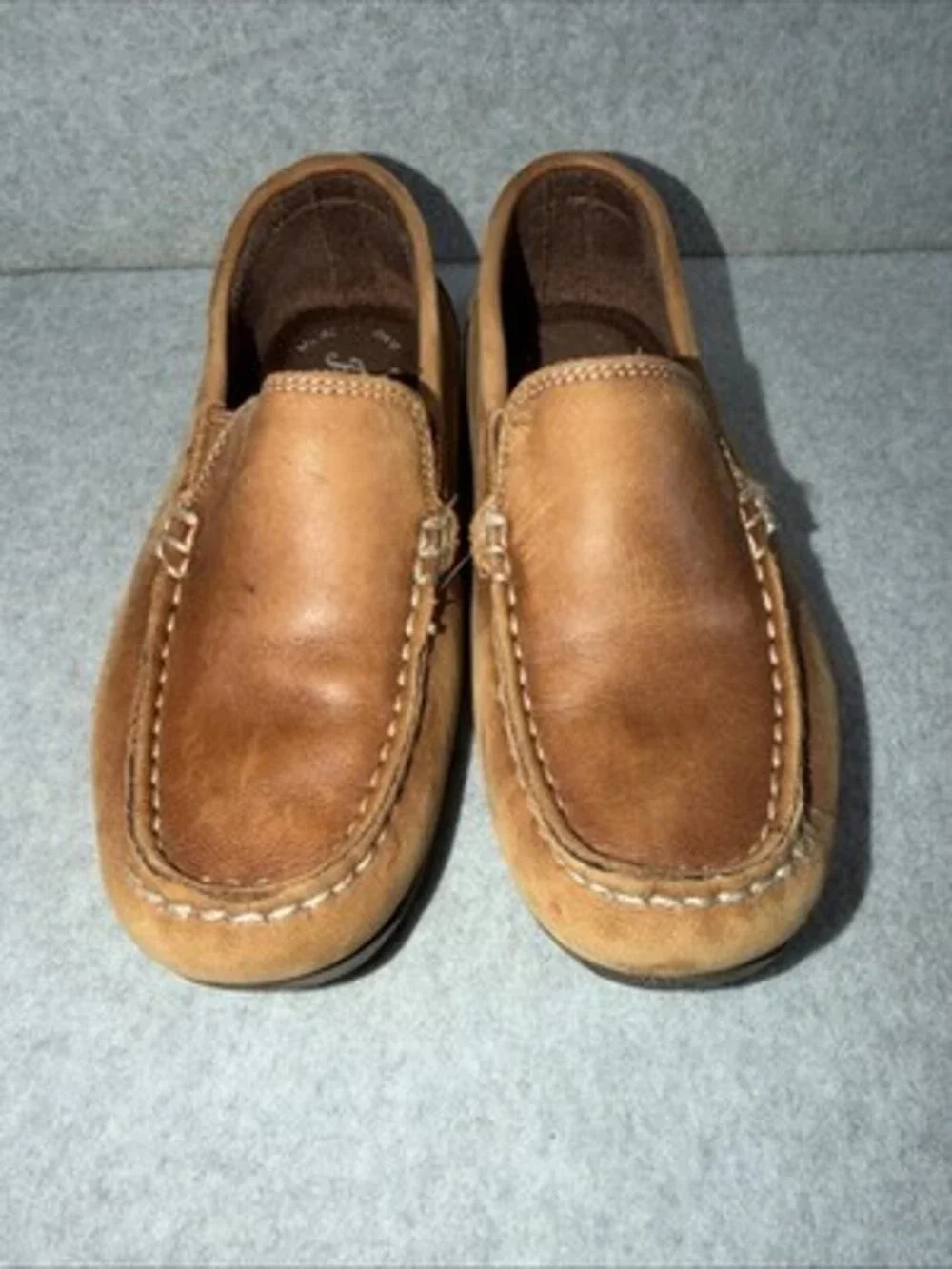 Florsheim Jasper Venetian Jr. Leather Loafers Slip On Shoes Sz 2.5 M Kids Brown